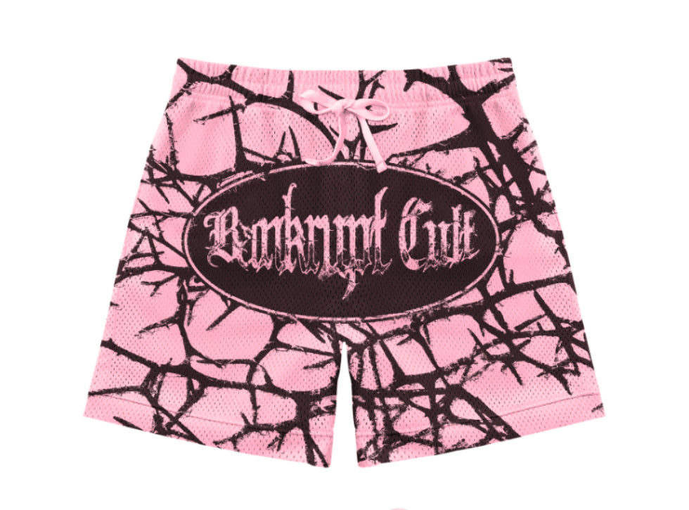 Pink Branch Shorts